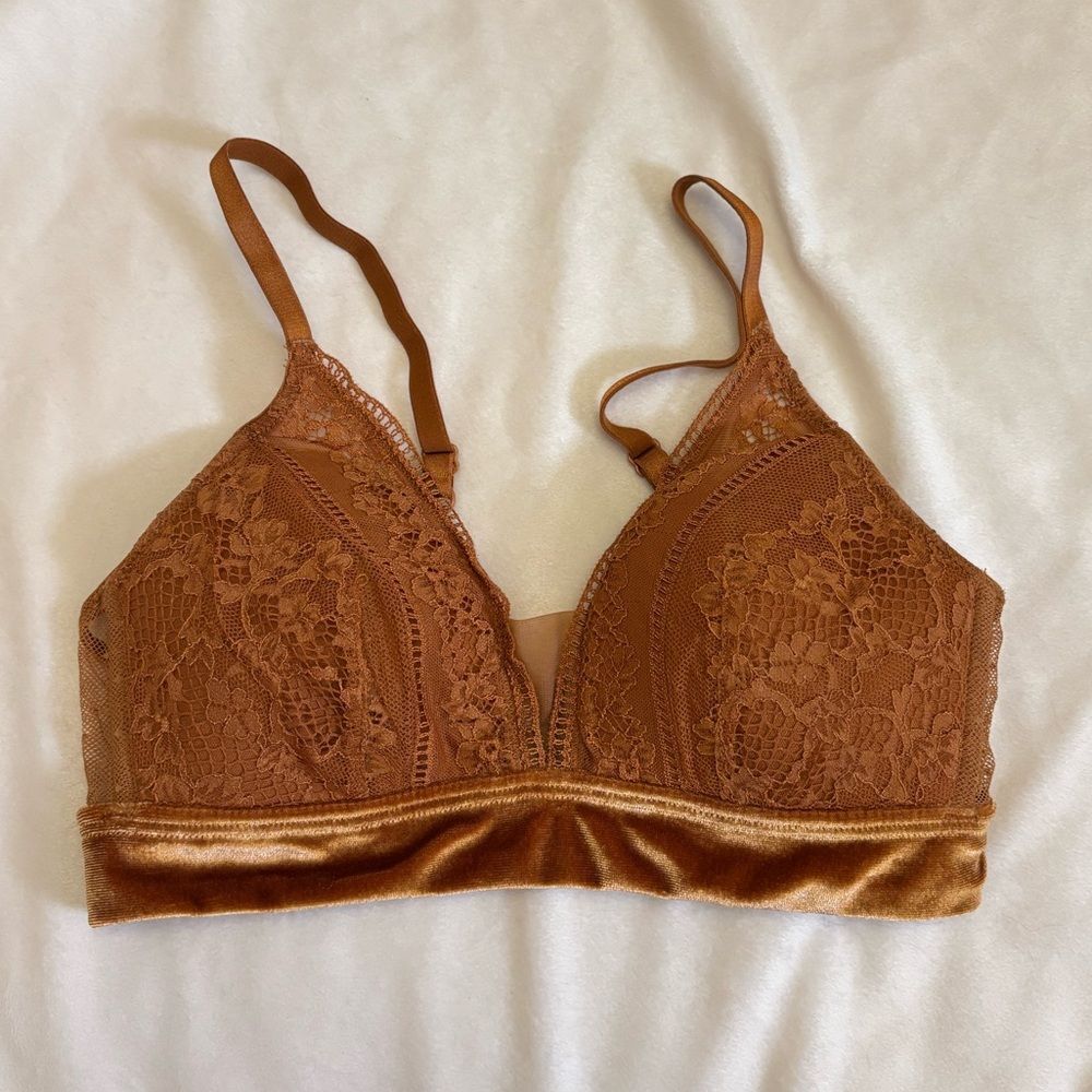 Auden Lace and Velvet Bralette